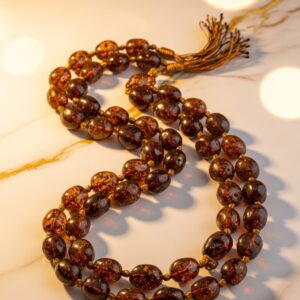 Cognac Amber Rope Necklace