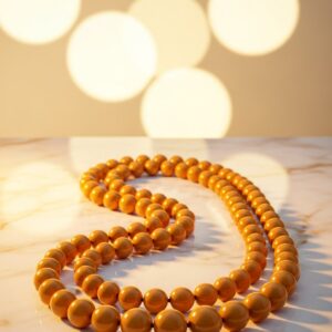 Golden Amber Long Necklace