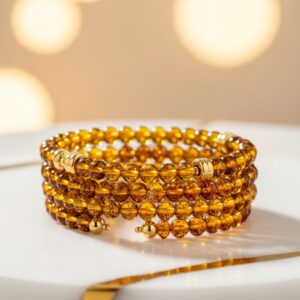 Cognac Amber Long Rope Set