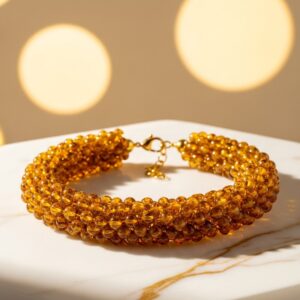 Honey Amber Wrapped Choker