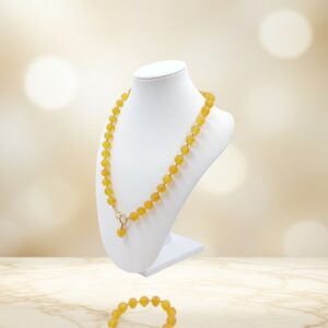 Lemon Amber Pendant Necklace