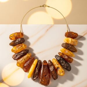 Raw Baltic Statement Necklace
