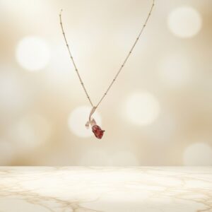 Rosebud Amber Pendant